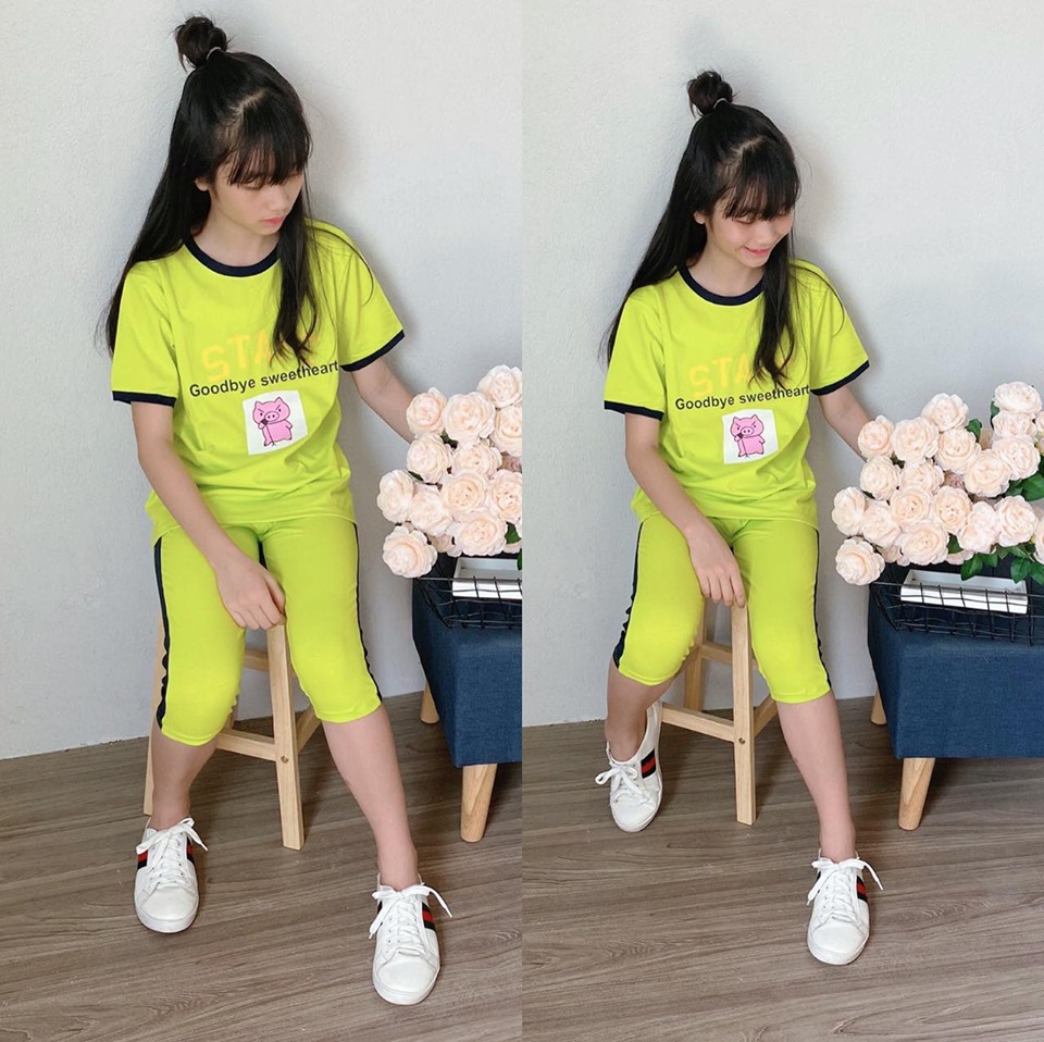 ĐỒ BỘ TAY ĐÙI BÉ GÁI NHIỀU MẪU CHẤT LIỆU THUN COTON 4 CHIỀU SIZE ĐẠI TỪ 20 ĐẾN 40KG  MD55