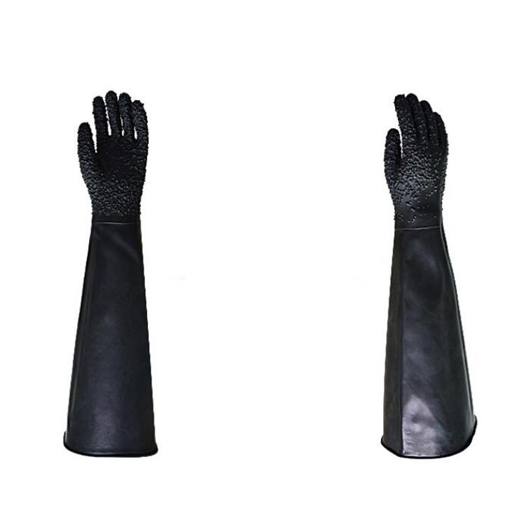 68 Cm Tay Trái Bảo Vệ Làm Việc Găng Tay Phun Cát Vụ Nổ Tủ 27