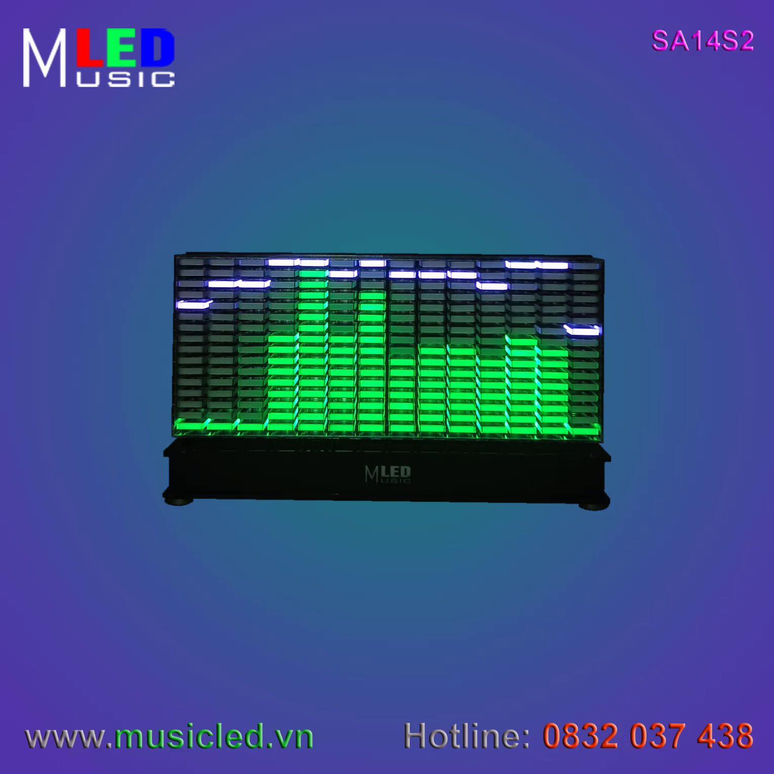 Dàn đèn Music LED nháy theo tần số nhạc 14 cột để bàn