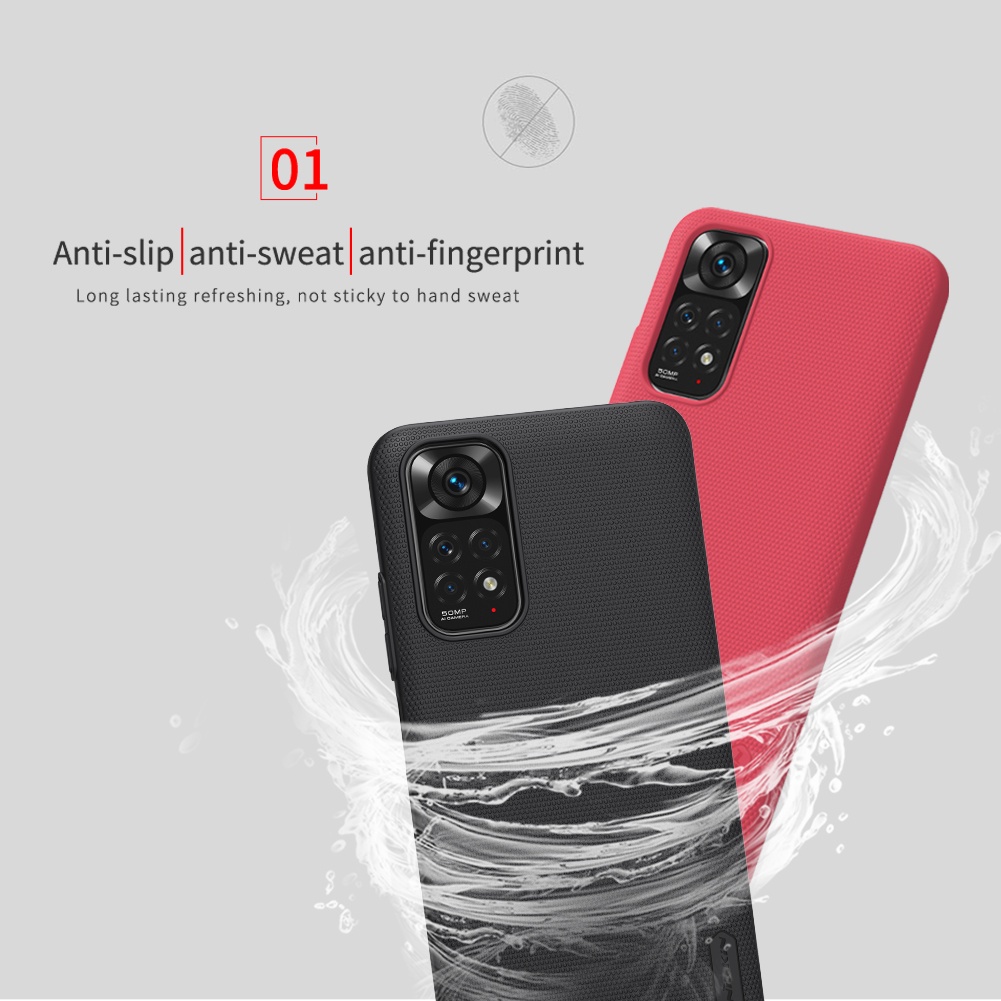 ỐP LƯNG DÀNH CHO ĐIỆN THOẠI XIAOMI REDMI NOTE 11 NILLKIN NHỰA CỨNG SẦN