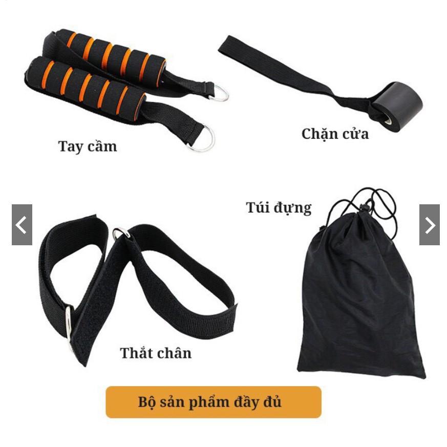 Dây Ngũ Sắc Tập Gym Đa Năng Kháng Lực Đàn Hồi (11 món) - Tập Thể Hình Full Body Tại Nhà D01