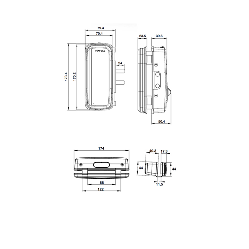 KHÓA ĐIỆN TỬ HAFELE KHÔNG ĐIỀU KHIỂN TỪ XA ER4400-TC/912.05.700 - HÀNG CHÍNH HÃNG