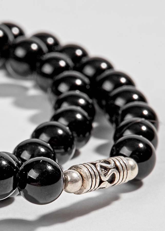 Vòng 2 Line Đá Núi Lửa Phối Charm Bạc Ngọc Quý Gemstones