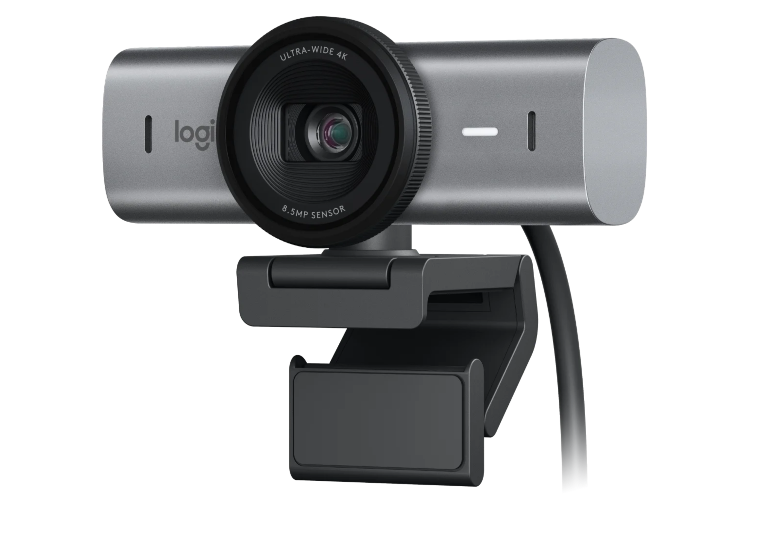 Webcam Logitech MX BRIO 4K ULTRA HD Đen/Xám - Hàng Chính Hãng