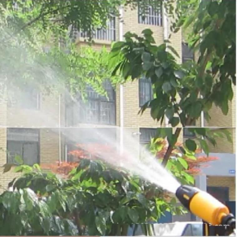 Bộ vòi xịt nước tưới cây đa năng tăng áp lực nước kèm dây tưới dạng lò xo co dãn 319814 loại 10m