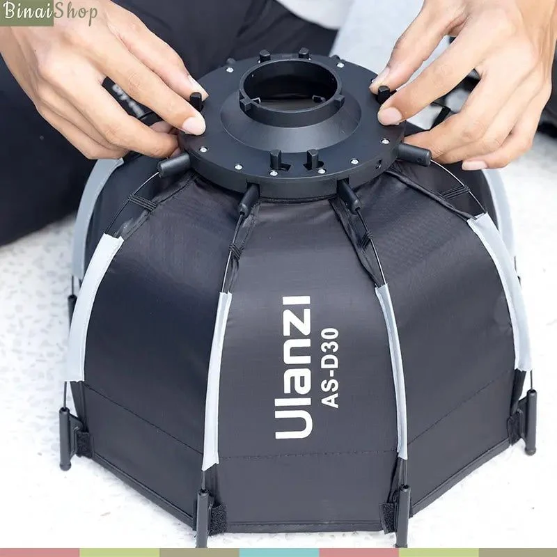 Ulanzi AS-D30 - Sofbox Bát Giác Mini Hỗ Trợ Quay Phim, Chụp Hình, Kết Nối Dễ Dàng Với Ngàm Bowens - Hàng chính hãng