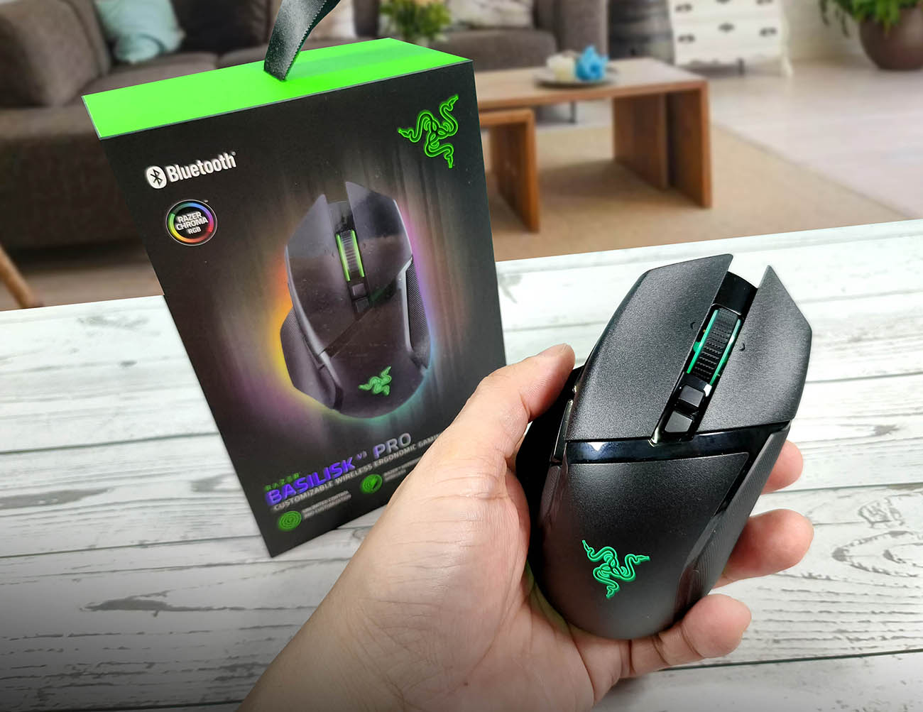 Chuột Razer Basilisk V3 Pro (kèm Mouse Dock Pro) - Mới, hàng chính hãng