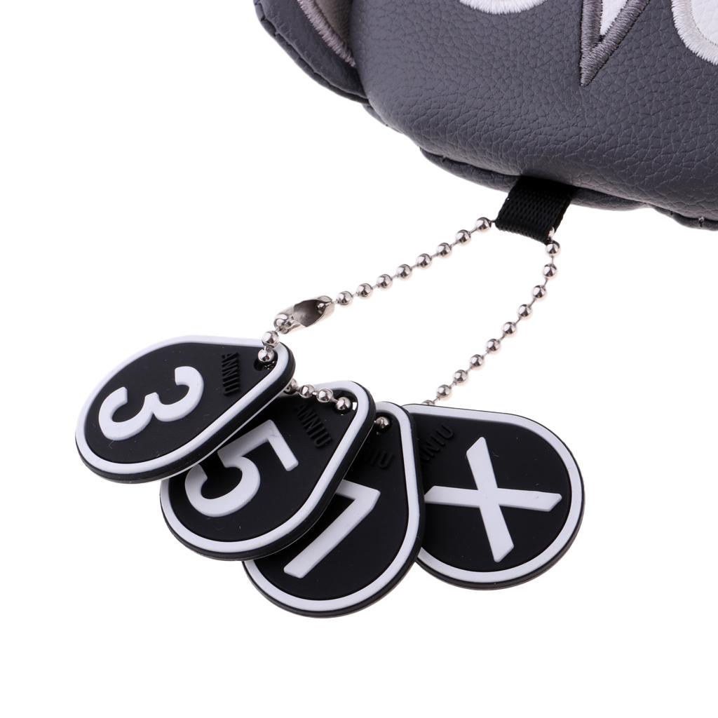 Golf Head Covers Headcover Driver Fairway Wood Covers Set with Dog Pattern