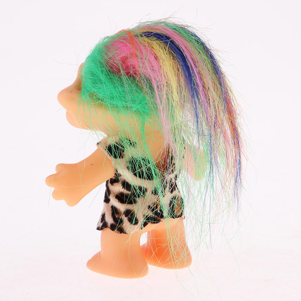 Tinh Tế May Mắn Troll Búp Bê Mini Nhân Vật Hành Động Đồ Chơi Trang Trí Bánh Da Báo