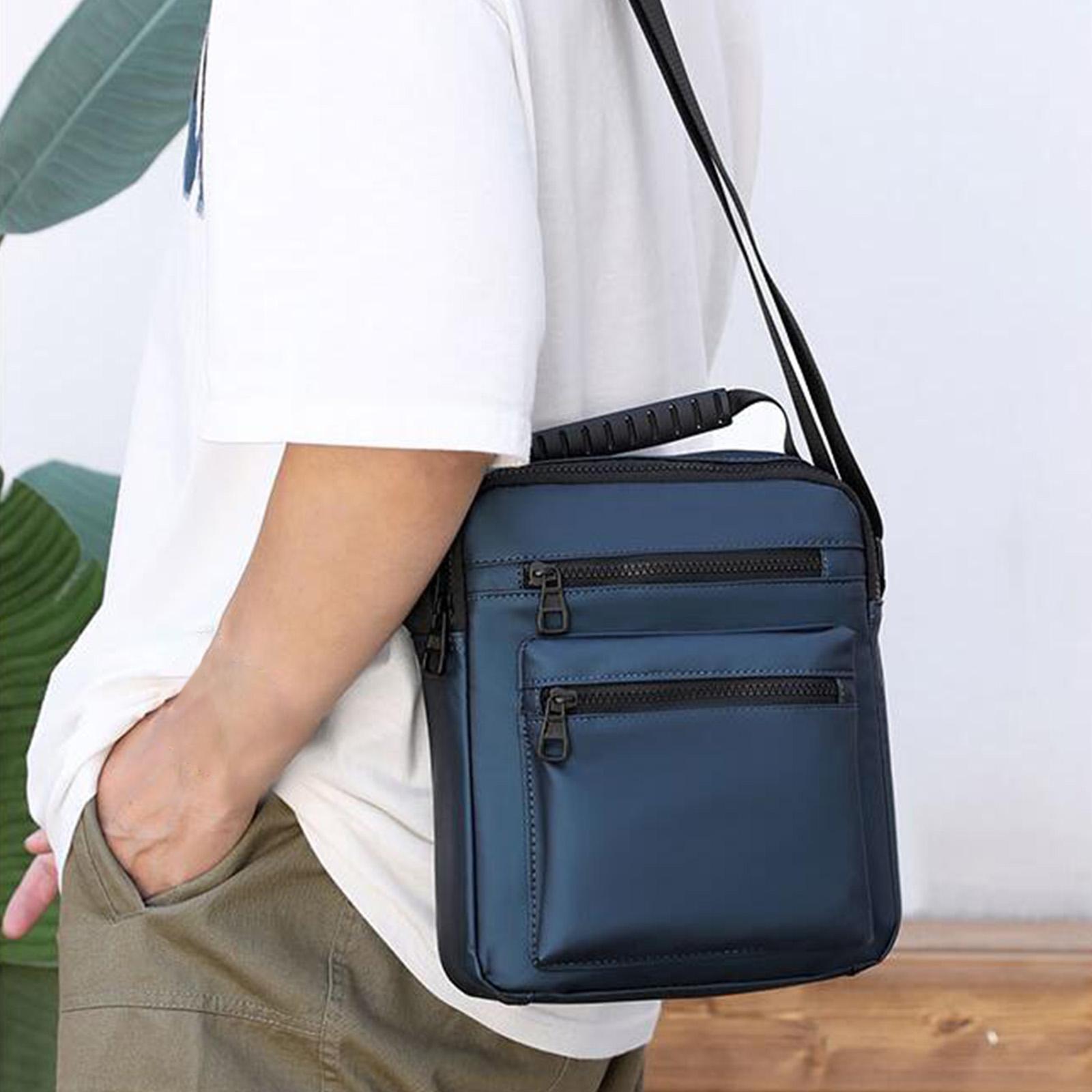 Men's Bag Shoulder Bags Gift for Family Friends Zipper Birthday Party Utility Cross Body Bag Satchel Bag for Traveling Work Hiking