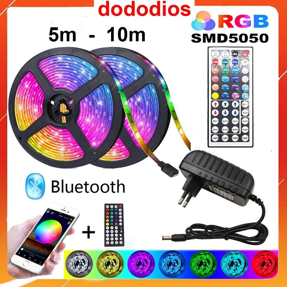 Dây Đèn LED Trang Trí RGB 5050 Strip Light DODODIOS Kết Nối App, Chống Nước, Trang Trí Phòng, Kèm Remote 44 Phím