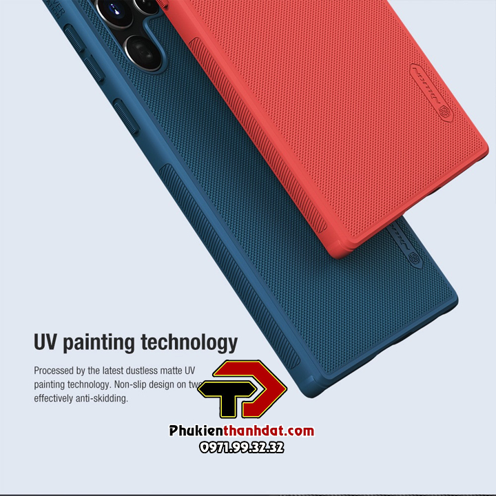 Ốp lưng cho SamSung Galaxy S23 Ultra chính hãng Nillkin dạng sần chống vân tay, chống va đập - Hàng chính hãng