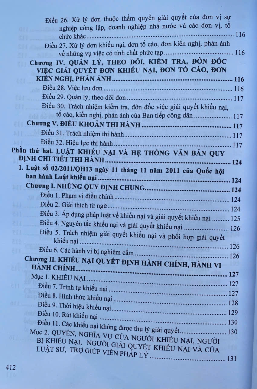 Luật Tiếp Công Dân; Luật Khiếu Nại; Luật Tố Cáo Và Luật Thanh Tra, Hệ Thống Các Văn Bản Quy Định Chi Tiết Thi Hành