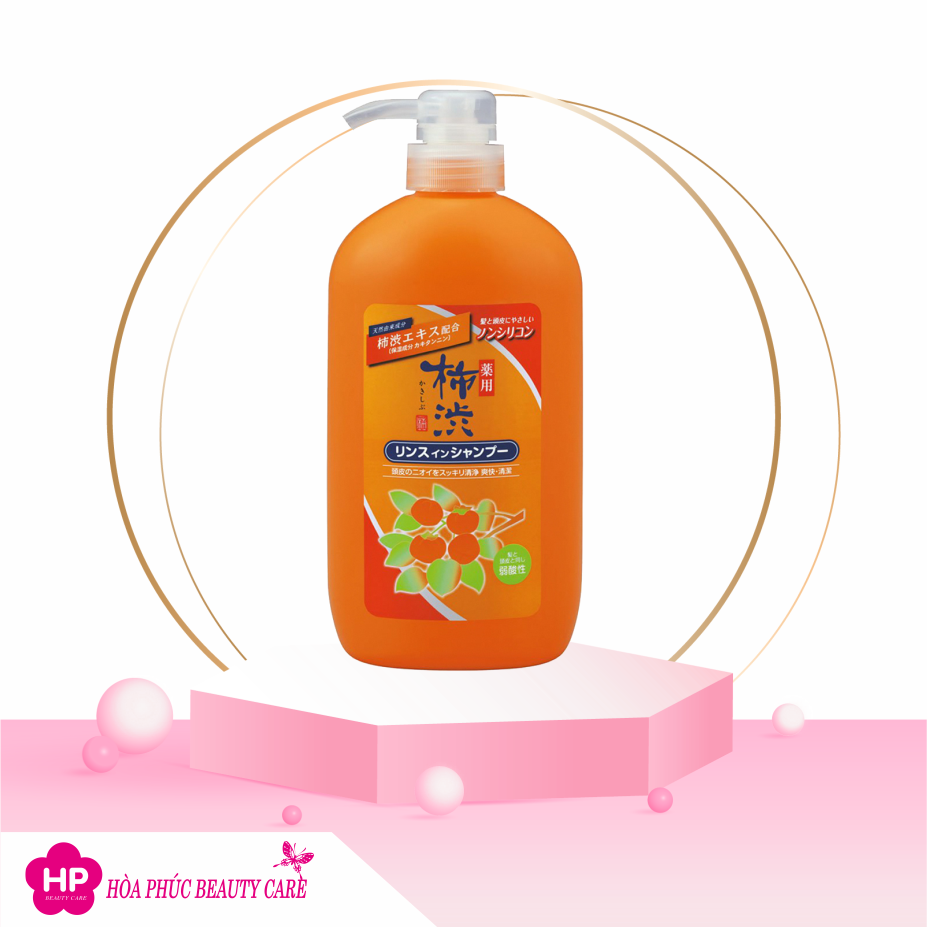 Dầu Gội Xả  2 Trong 1 Phục Hồi Tóc Hư Tổn Kakishibu Rinse In Shampoo (600mL)