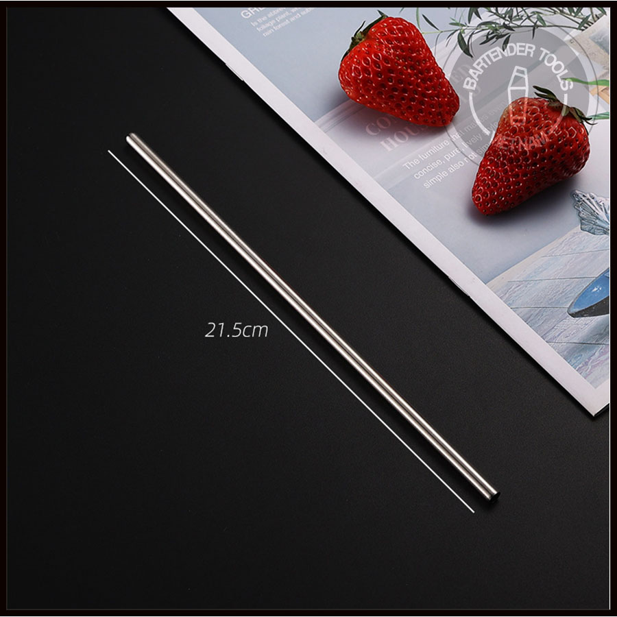 Ống hút cocktail inox 304 (21.5cm)