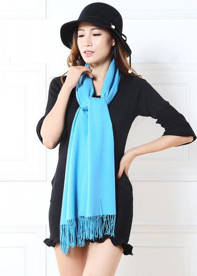 Khăn choàng cổ cashmere một màu 08