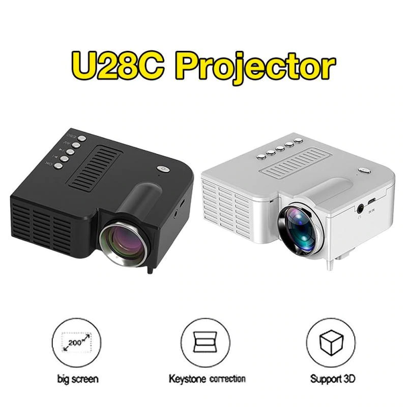 Máy Chiếu Mini Led Projector UC28C Dùng Cho Gia Đình Độ Sáng 50 Lumens Cho Kích Thước Màn Hình Từ 10 - 60 Inchs