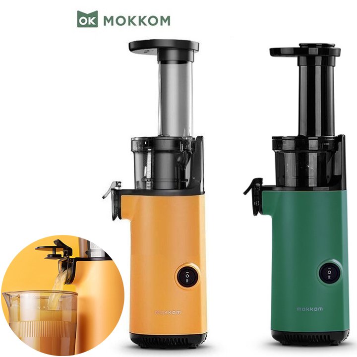 Máy ép trái cây tốc độ chậm cầm tay thương hiệu cao cấp Mokkom MK-SJ001 - Công suất: 130W - Chất liệu: Tritan, ABS, Inox 304 - 2 màu: Xanh và Vàng - Hàng Nhập Khẩu
