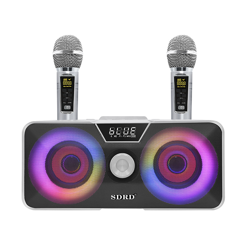 Loa Karaoke Bluetooth SDRD SD-317 Đầy Mạnh Mẽ, Âm Thanh Chất Lượng, Đèn Led Nhiều Màu Sắc Tặng Kèm 2 Micro