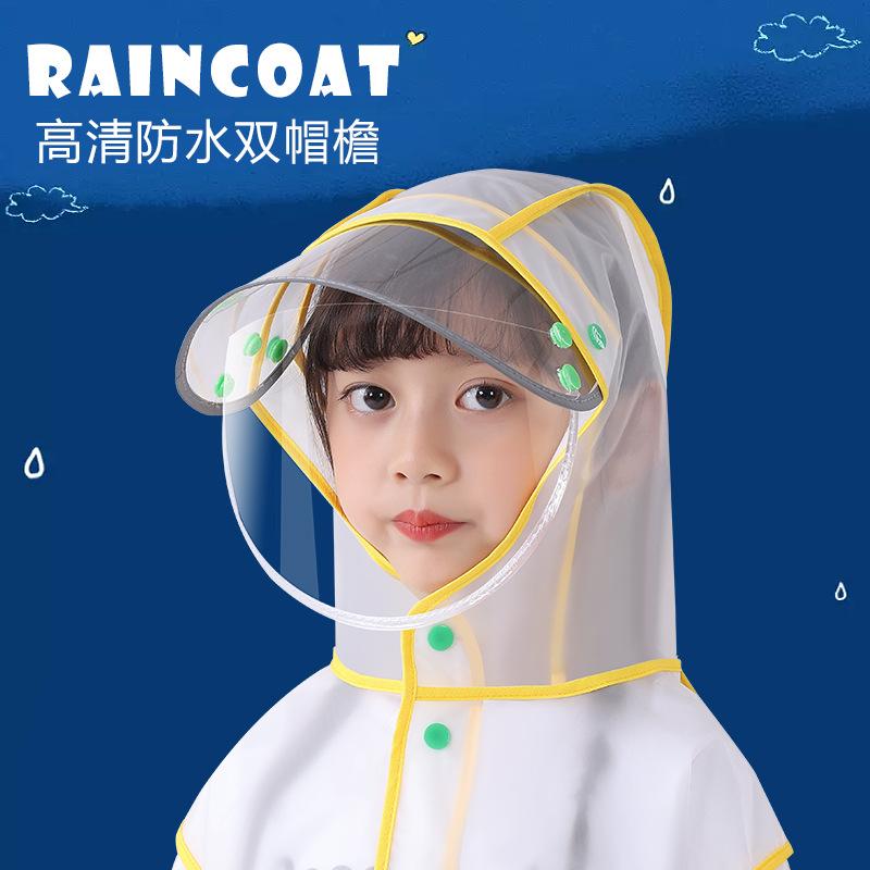 Phong cách mới nhất của áo mưa trẻ em có vành mũ lớn cặp đi học cho bé trai và bé gái áo mưa đi bộ đường dài ngoài trời cho học sinh áo mưa đi học