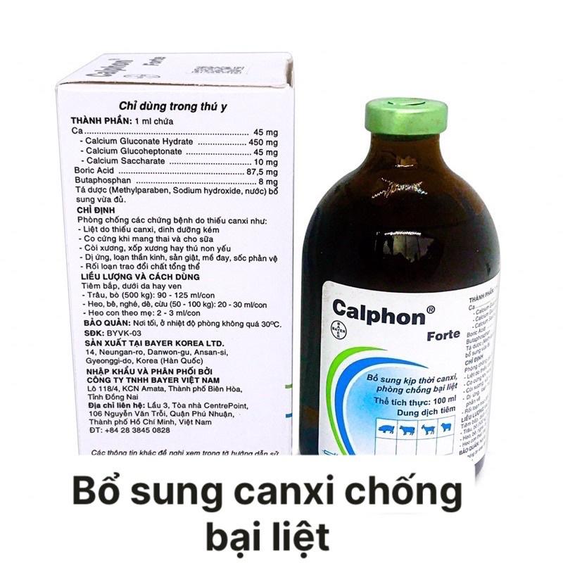 [ THÚ Y ] 1 lọ CALPHON 100ml bổ sung canxi chống bại liệt trên trâu bò ngựa heo bê nghé