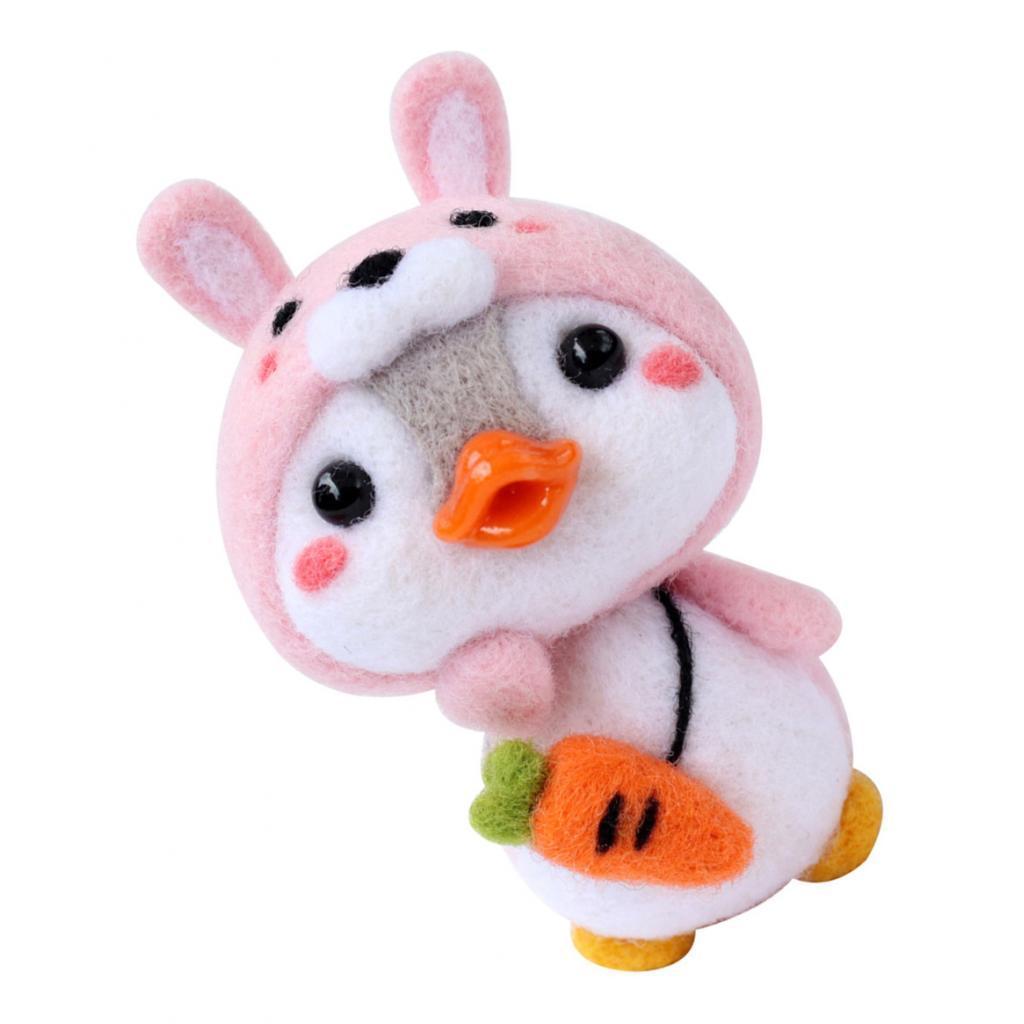 Lovely Needle Felting Animal Kit Felted Animals Needle Felting Starter Kit for Kids Beginners Art Projects with Basic Tools 6 x 4.5cm