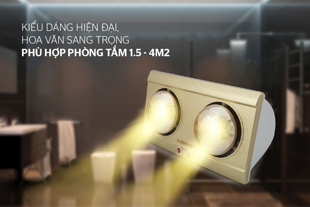 Đèn sưởi phòng tắm SUNHOUSE SHD3812 - Hàng chính hãng