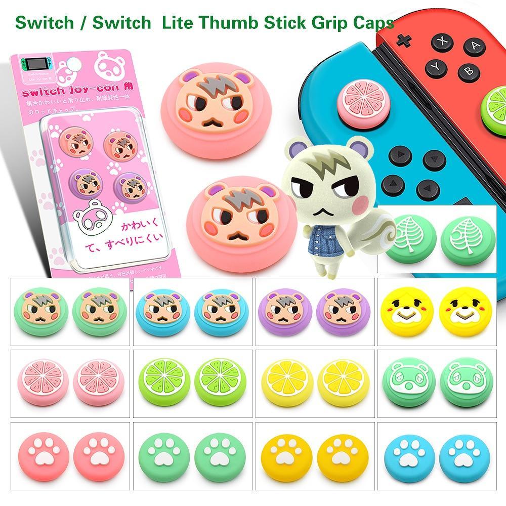 Set 4 Vỏ Bọc Nút Bấm Bằng Cao Su Cho Tay Cầm Chơi Game Nintendo Switch Lite Joycon