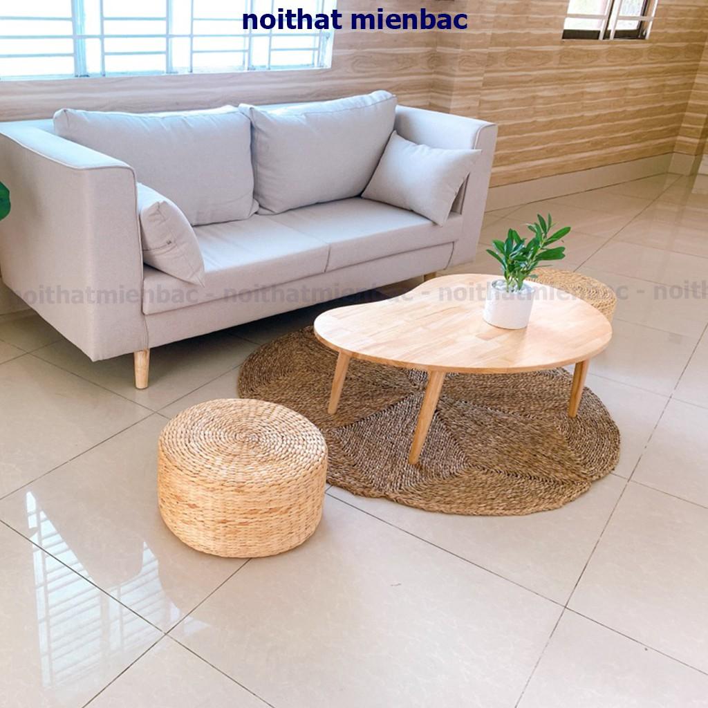 Bàn trà hạt đậu, dùng làm bàn sofa phòng khách, chân gỗ tự nhiên cao tựa 30 hoặc 40cm phù hợp với mọi nhu cầu