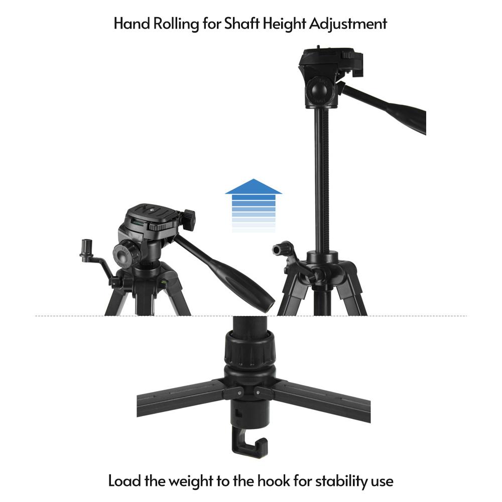 Chân máy ảnh DSRL SRL Gấp Di động  đế Nhôm Hợp kim Max. Chiều cao tối đa 1,5m