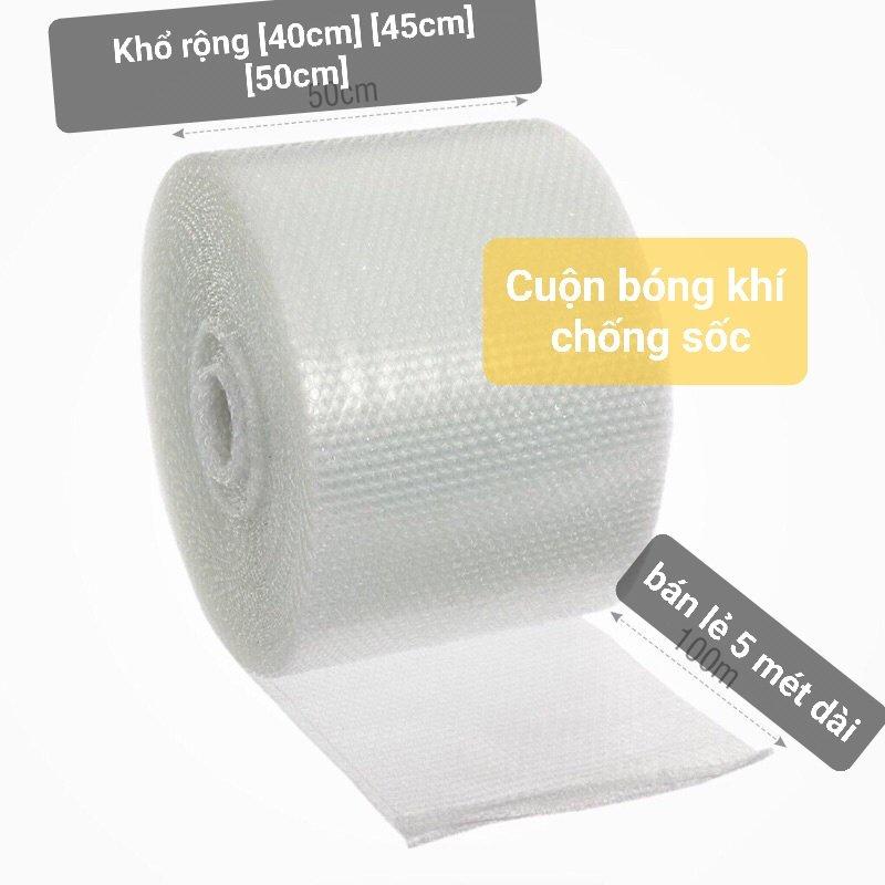 Cuộn bóng khí chống sốc bubble wrap khổ [50cm] bán lẻ đơn vị 5 mét