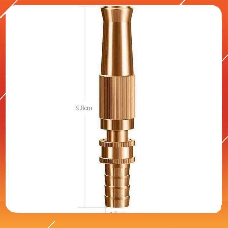 Đầu vòi xịt tăng áp mini Đầu vòi tăng áp đa năng bằng đồng tưới cây rửa xe cực mạnh 206587 tặng đai