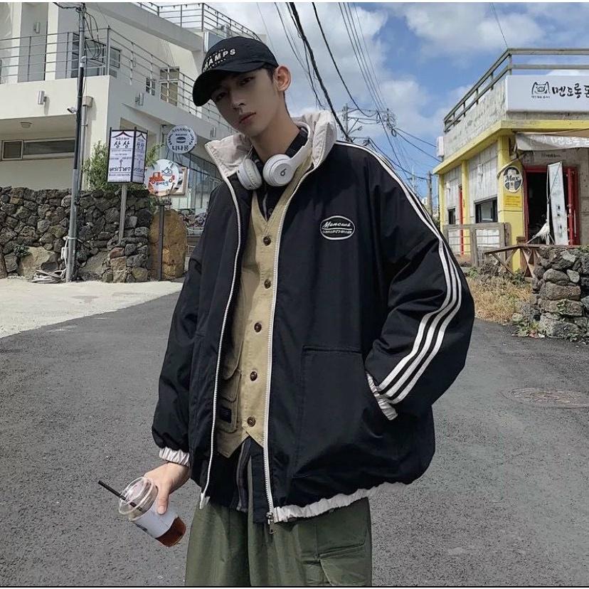 ÁO KHOÁC DÙ NAM 2 LỚP FORM RỘNG LOGO THÊU CHỐNG NẮNG CHE MƯA CẢN GIÓ XỊN XÒ