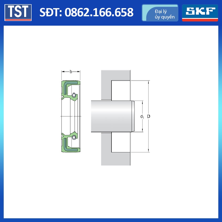 Phớt SKF 45x85x10 (Phớt lò xo HÀNG CHÍNH HÃNG SKF 100%)