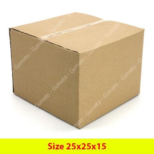 Hộp giấy, thùng carton size 25x25x15 giấy carton gói hàng Everest