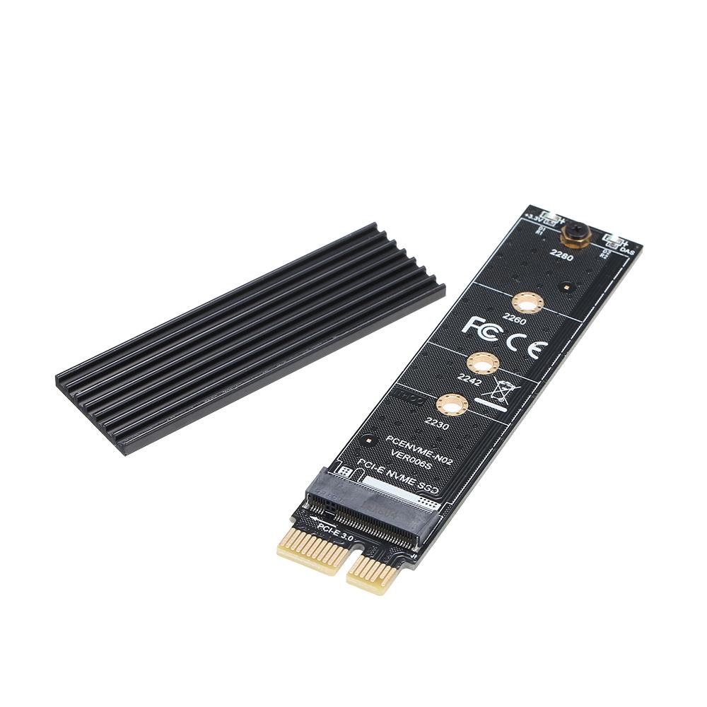 Thẻ chuyển đổi PCI-E sang NVME M.2, cói tản nhiệt và hỗ trợ đầu đọc thẻ SSD Thernal Pad 2230/2242/2260/2280