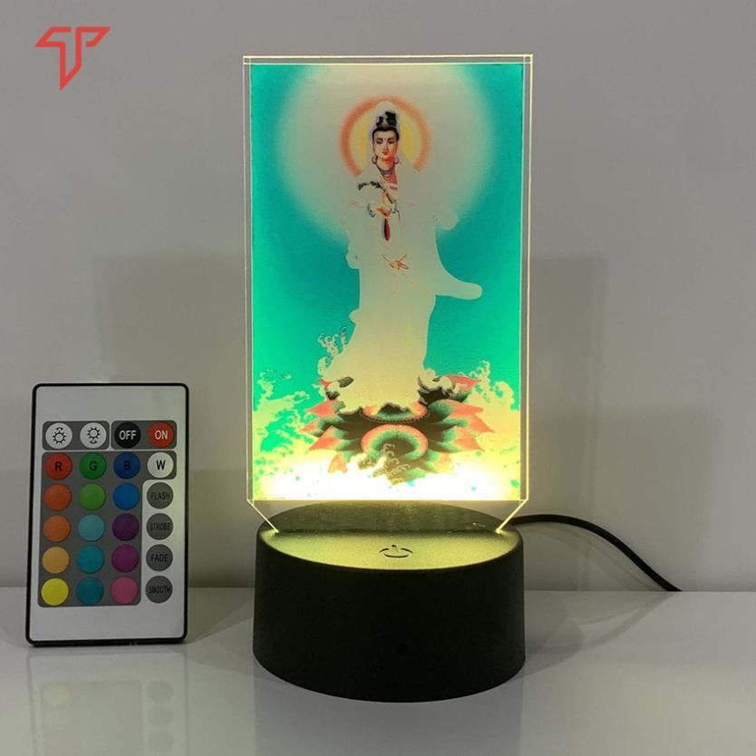 Đèn Led hình phật, hình phật mica led 3D, tranh phật để bàn, thờ xe ô tô xe tải, quà tặng phật giáo