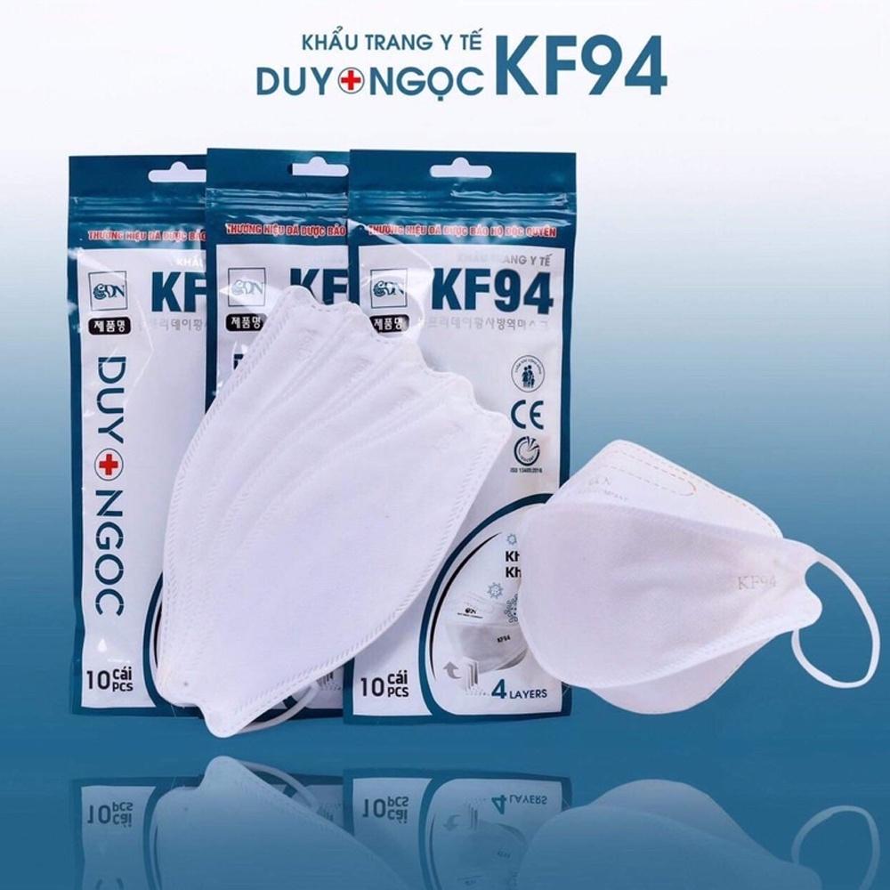 Khẩu trang y tế 4D KF94 cao cấp kháng khuẩn và chống bụi mịn, Khẩu trang 4 lớp công nghệ Hàn Quốc túi 10 chiếc