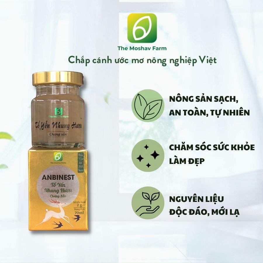 Tổ Yến Nhung Hươu Chưng Sẵn Anbinest - Dành Cho Người Già, Người Ốm (1 Hũ 70ml)