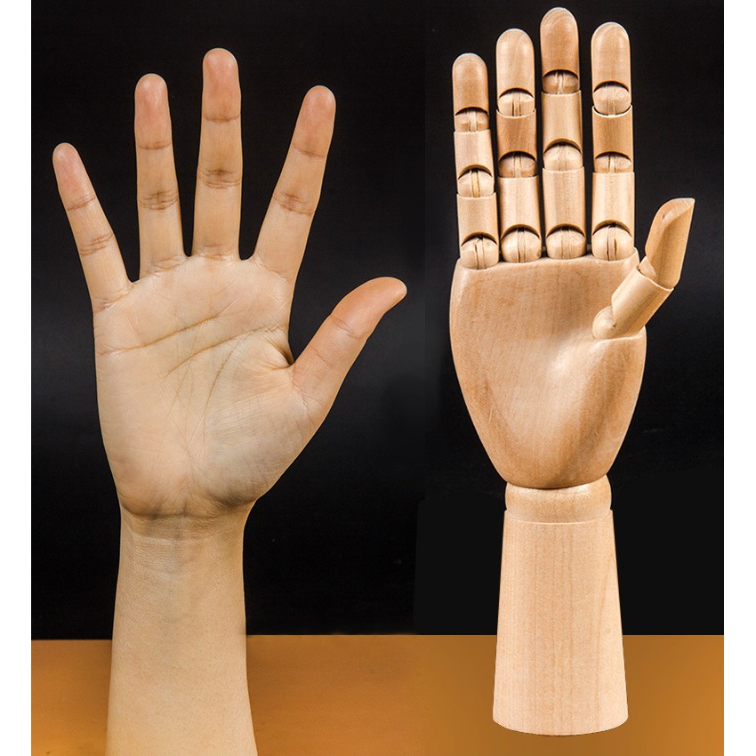 Lalunavn Bàn tay gỗ mô hình mỹ thuật, thiết kế, hội họa - Artists Wooden Hand