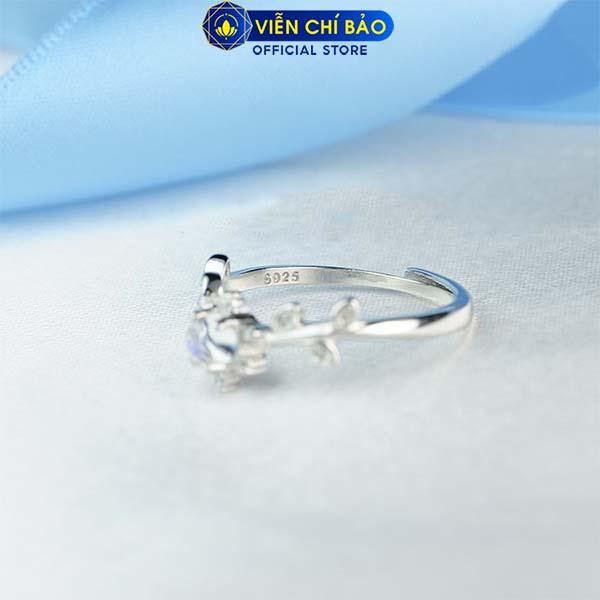 Nhẫn bạc nữ đá mặt trăng chất liệu bạc 925 thời trang phụ kiện trang sức nữ thương hiệu Viễn Chí Bảo N400719