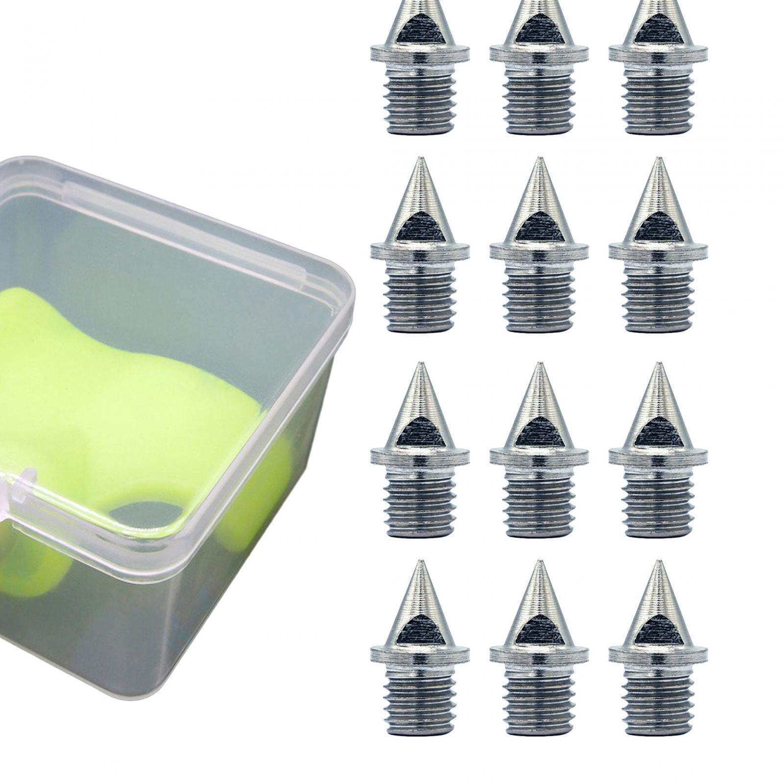 12x Track Spikes Replacement Portable Sprint Sports Field Sprinting Durable Running Sturdy Alloy Steel Spikes for Track Shoes