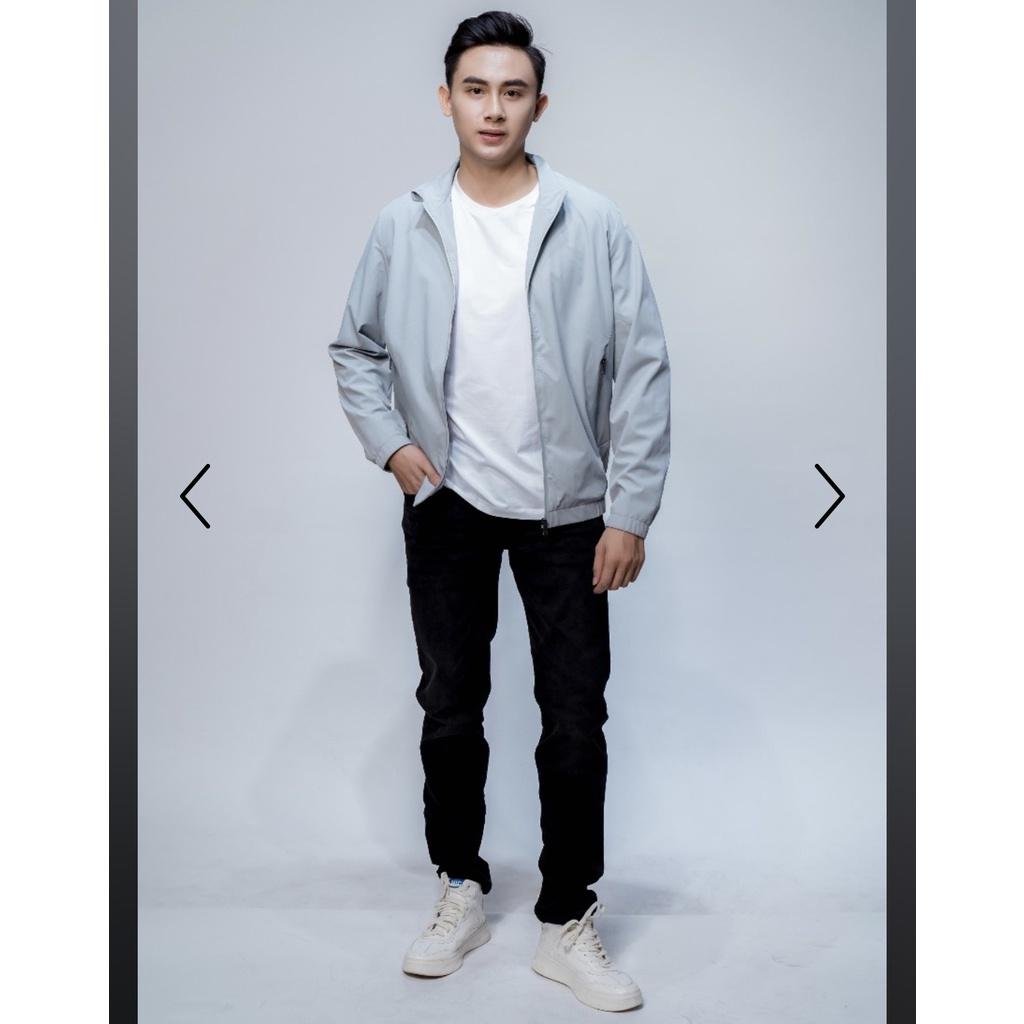 OWEN - Áo khoác gió nam 2 lớp màu xÁM 61035- Áo khoác gió thể thao