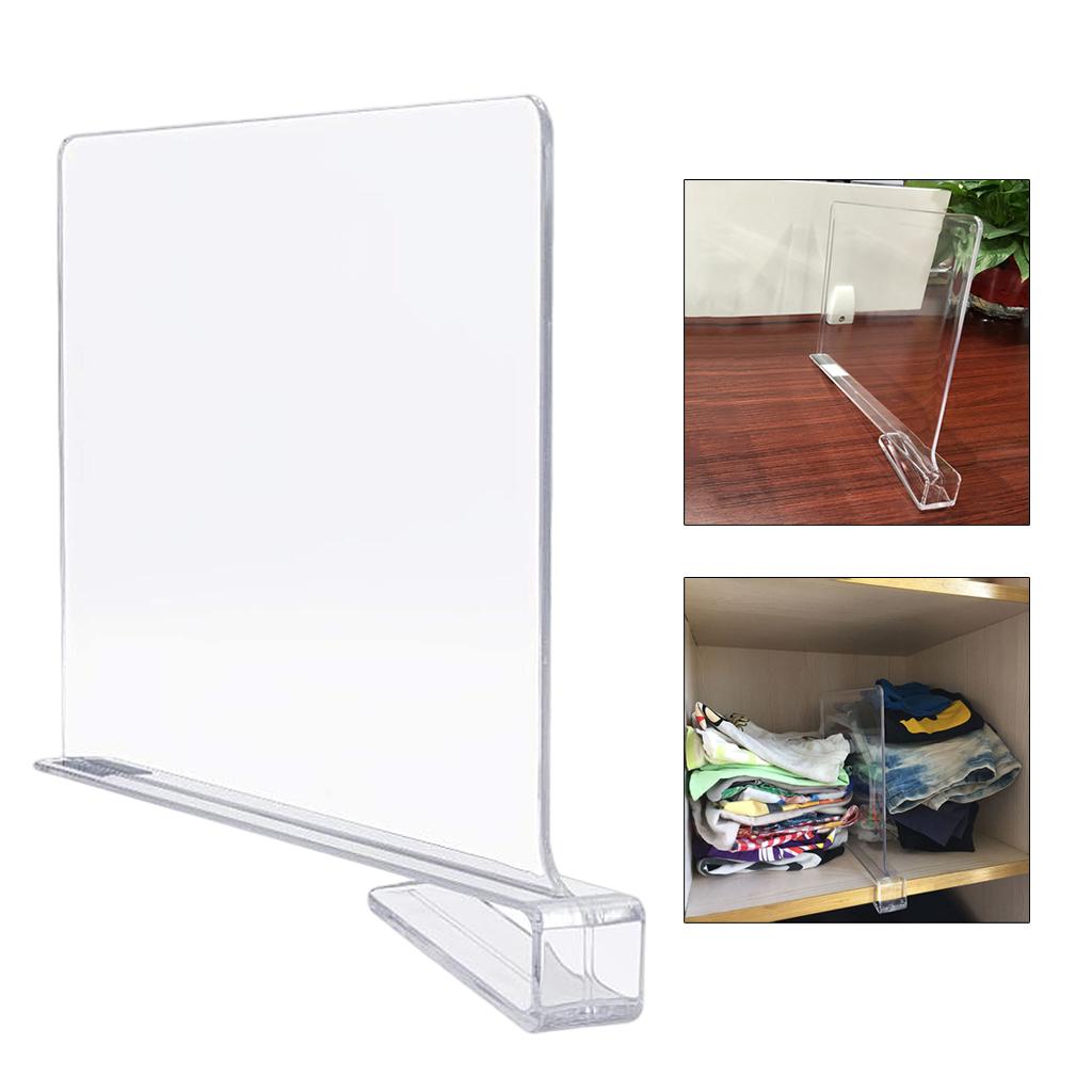 Multipurpose Clear Acrylic Shelf Dividers for Storage Organization Kitchen