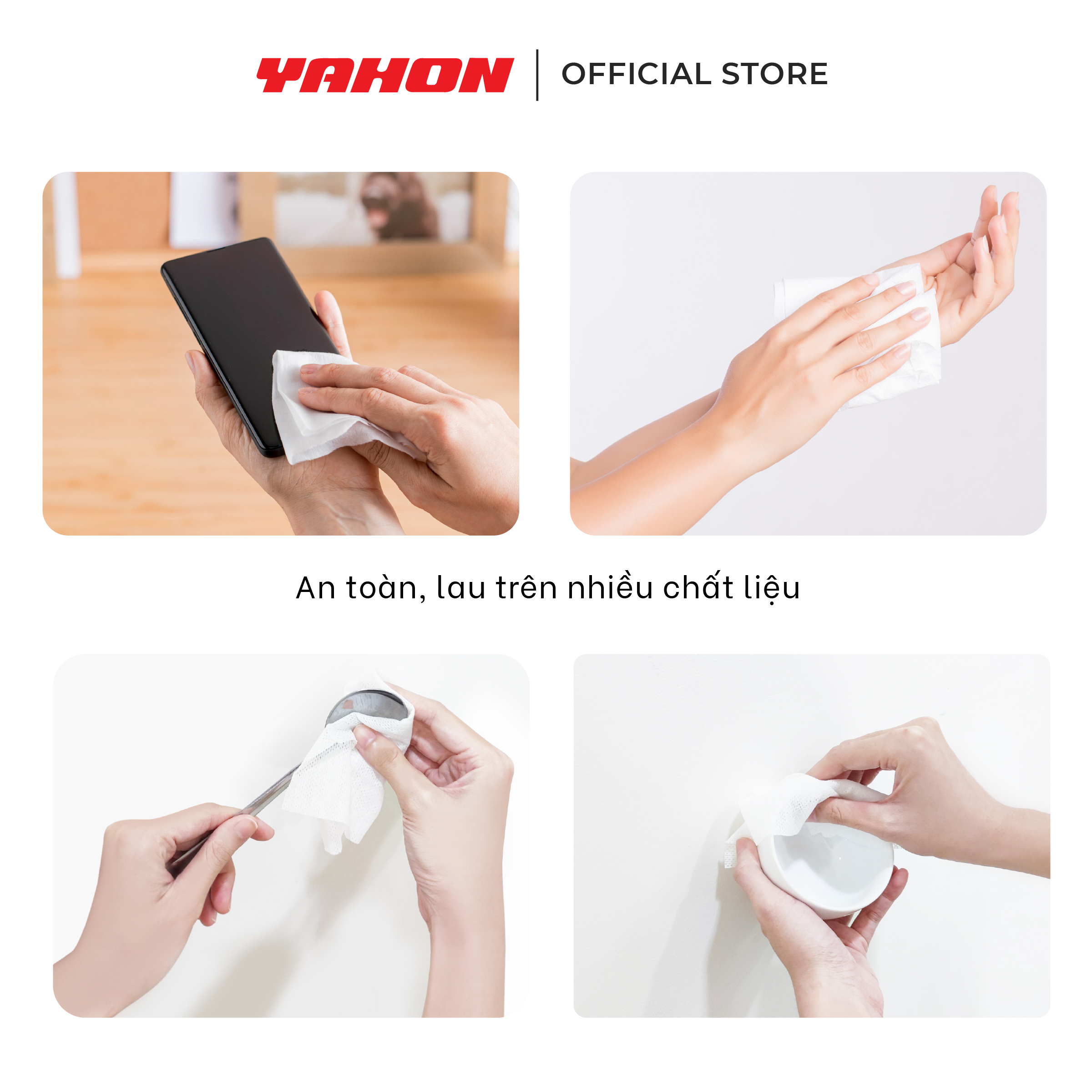 Combo Khăn Ướt Cồn LET-GREEN 50 Miếng/Bao