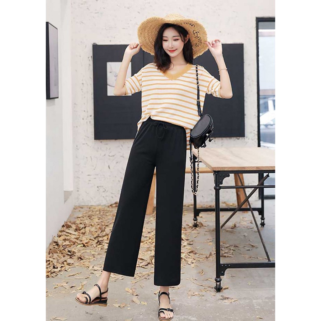 Quần ỐNG RỘNG LEN TĂM lên dáng cực xinh