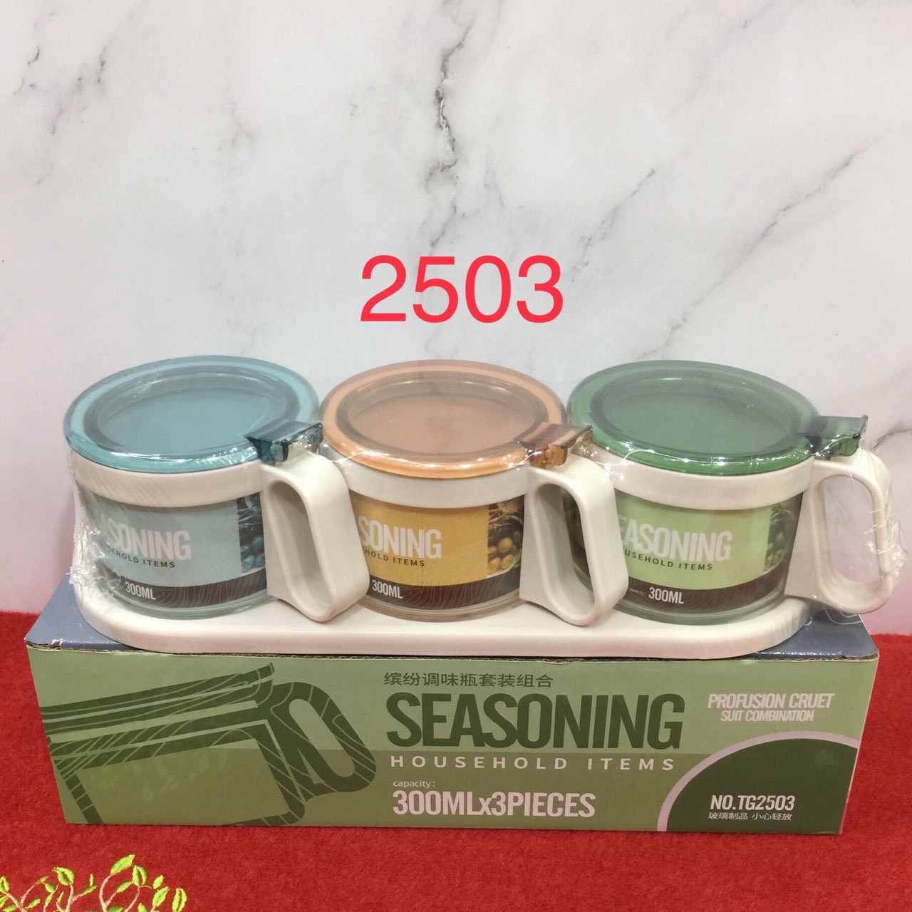 BỘ ĐỰNG GIA VỊ THỦY TINH CAO CẤP CÓ NẮP ĐẬY AN TOÀN CHỐNG CHẢY NƯỚC - TH010 ( GIAO NGẪU NHIÊN )