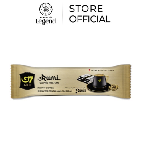 Cà Phê Hòa Tan G7 Gold Rumi Trung Nguyên Legend - Hộp 14 gói 18gr  - Cà phê sữa ngọt lành, đậm đà, thư thái