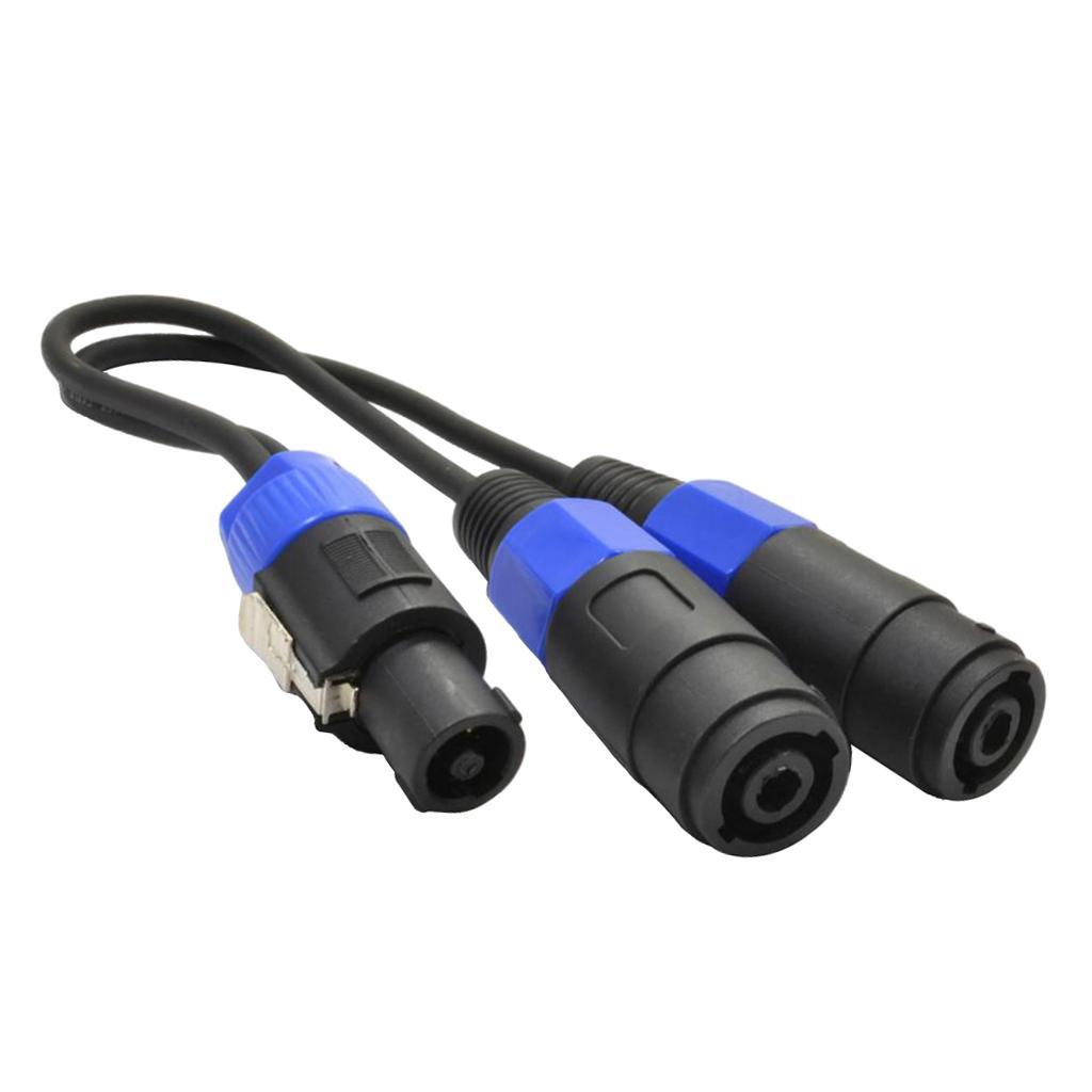 2pcs 0. PA Splitter to Dual Fe Speakers Cable Cord