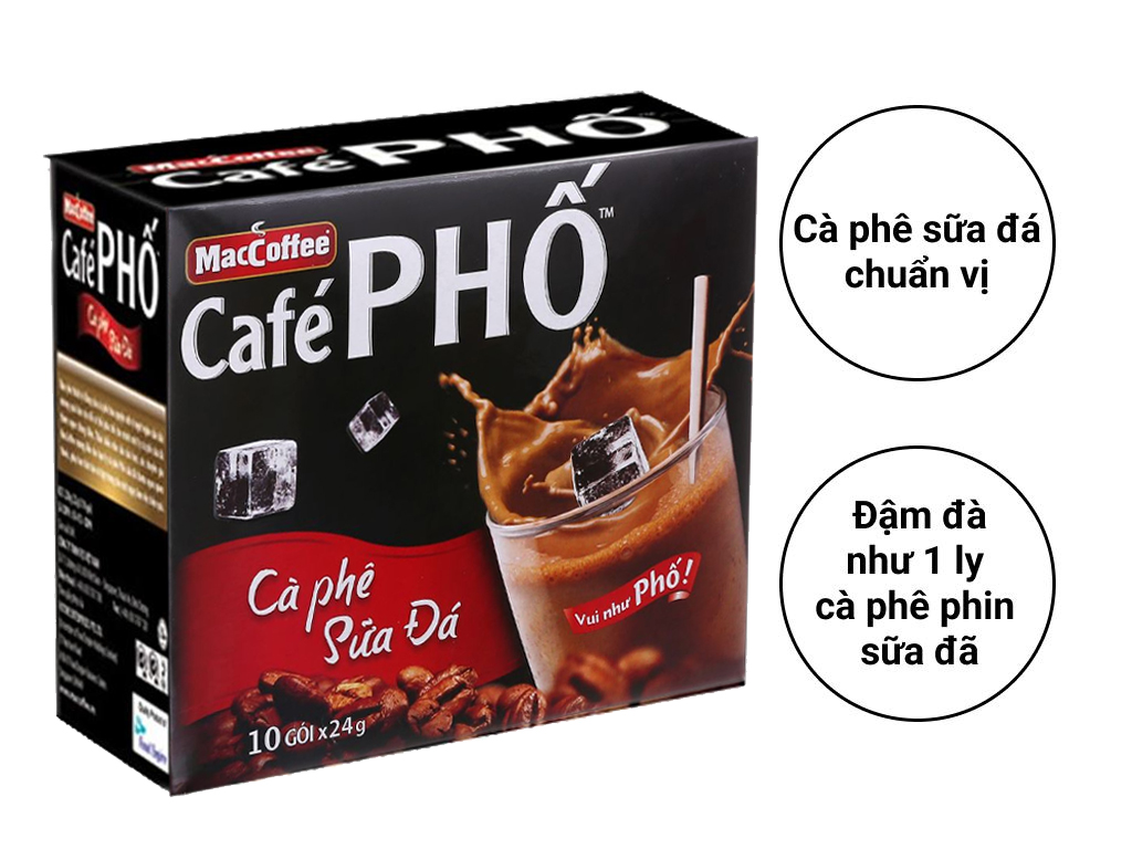 Café Phố MacCoffee đen đá - sữa đá